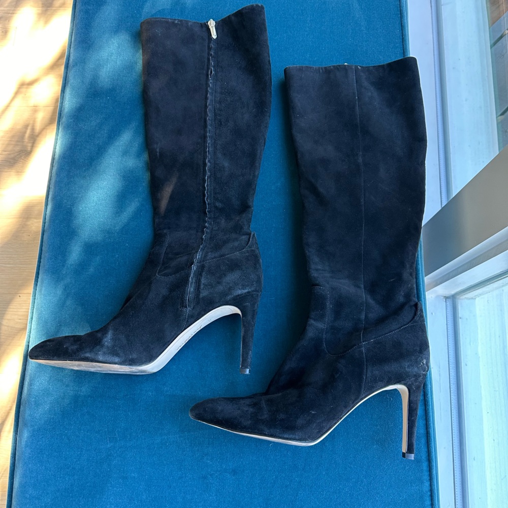 Black Suede Sam Edelman Knee High Boots
